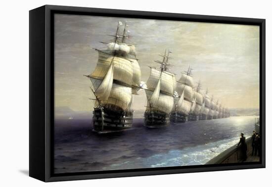 Parade of the Black Sea Fleet in 1849, 1886-Ivan Konstantinovich Aivazovsky-Framed Stretched Canvas