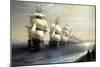 Parade of the Black Sea Fleet in 1849, 1886-Ivan Konstantinovich Aivazovsky-Mounted Giclee Print