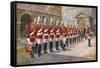 Parade of the First Life Guards in Whitehall-Harry Payne-Framed Stretched Canvas