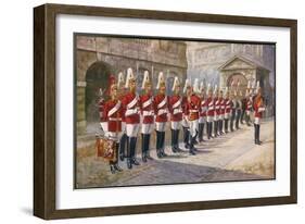 Parade of the First Life Guards in Whitehall-Harry Payne-Framed Art Print