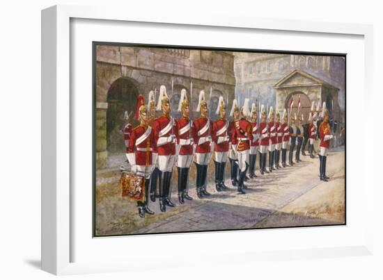 Parade of the First Life Guards in Whitehall-Harry Payne-Framed Art Print