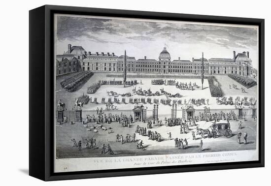 Parade of the Troops During the Grand Parade, Tuileries Palace, 19th Century-null-Framed Stretched Canvas