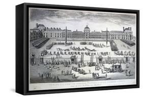 Parade of the Troops During the Grand Parade, Tuileries Palace, 19th Century-null-Framed Stretched Canvas