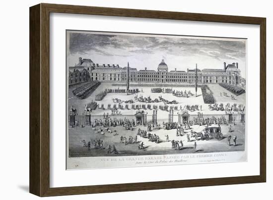 Parade of the Troops During the Grand Parade, Tuileries Palace, 19th Century-null-Framed Giclee Print