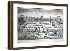 Parade of the Troops During the Grand Parade, Tuileries Palace, 19th Century-null-Framed Giclee Print