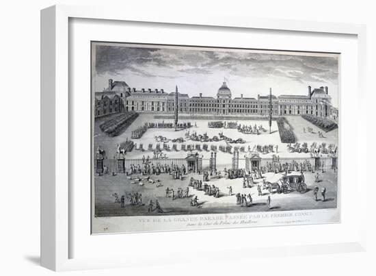 Parade of the Troops During the Grand Parade, Tuileries Palace, 19th Century-null-Framed Giclee Print