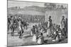 Parade of Ugandan Troops, Engraving from Journal of Discovery of Sources of Nile-John Hanning Speke-Mounted Giclee Print