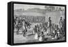 Parade of Ugandan Troops, Engraving from Journal of Discovery of Sources of Nile-John Hanning Speke-Framed Stretched Canvas