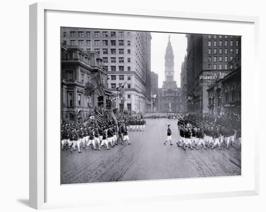 Parade on South Broad Street, Philadelphia, Pennsylvania-null-Framed Photo