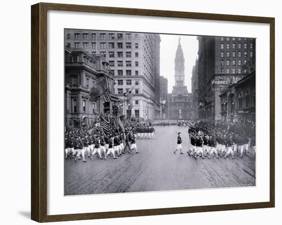 Parade on South Broad Street, Philadelphia, Pennsylvania-null-Framed Photo