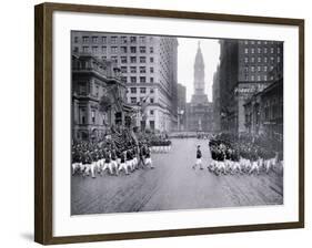 Parade on South Broad Street, Philadelphia, Pennsylvania-null-Framed Photo