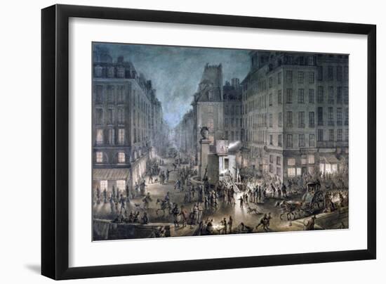 Parade on the Place De L'Ecole, 1823-Jean Pierre Norblin-Framed Giclee Print