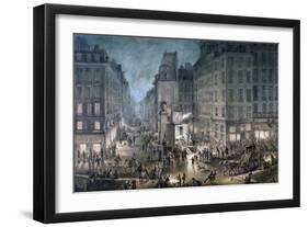 Parade on the Place De L'Ecole, 1823-Jean Pierre Norblin-Framed Giclee Print