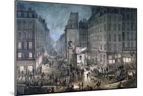 Parade on the Place De L'Ecole, 1823-Jean Pierre Norblin-Mounted Giclee Print