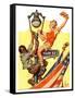 "Parade View from Lamp Post,"July 3, 1937-Joseph Christian Leyendecker-Framed Stretched Canvas