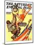 "Parade View from Lamp Post," Saturday Evening Post Cover, July 3, 1937-Joseph Christian Leyendecker-Mounted Giclee Print