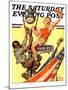 "Parade View from Lamp Post," Saturday Evening Post Cover, July 3, 1937-Joseph Christian Leyendecker-Mounted Giclee Print