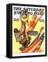 "Parade View from Lamp Post," Saturday Evening Post Cover, July 3, 1937-Joseph Christian Leyendecker-Framed Stretched Canvas