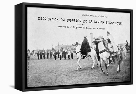 Parading of the Flag of the French Foreign Legion, Sidi Bel Abbes, Algeria, 28 April 1906-null-Framed Stretched Canvas