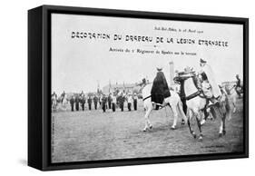 Parading of the Flag of the French Foreign Legion, Sidi Bel Abbes, Algeria, 28 April 1906-null-Framed Stretched Canvas