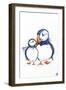 Parading Puffins (Signed)-Marc Allante-Framed Giclee Print