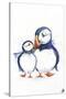 Parading Puffins (Signed)-Marc Allante-Stretched Canvas