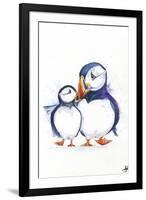 Parading Puffins (Signed)-Marc Allante-Framed Giclee Print