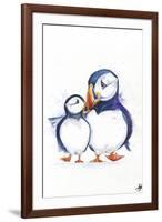 Parading Puffins (Signed)-Marc Allante-Framed Giclee Print