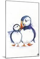 Parading Puffins (Signed)-Marc Allante-Mounted Giclee Print