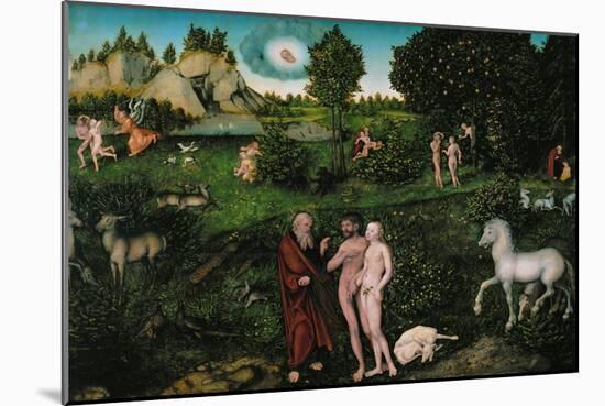 Paradise, 1530-Lucas Cranach the Elder-Mounted Giclee Print