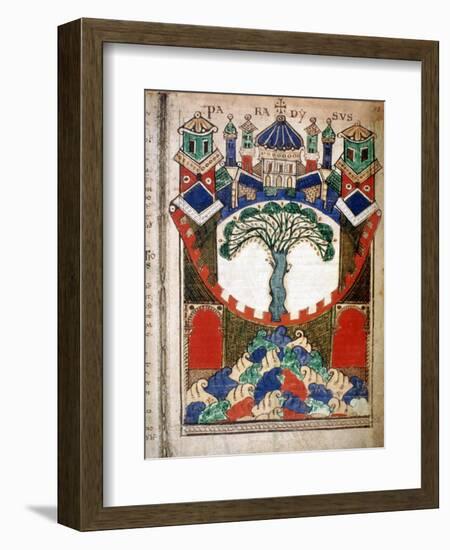 Paradise, a page from Liber Floridus, 12th century. Artist: Unknown-Unknown-Framed Giclee Print