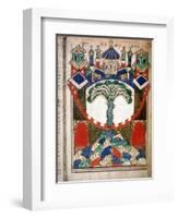 Paradise, a page from Liber Floridus, 12th century. Artist: Unknown-Unknown-Framed Giclee Print