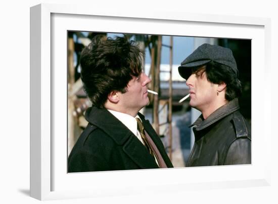 PARADISE ALLEY, 1978 directed by SYLVESTER STALLONE Armand Assante and Sylvester Stallone (photo)-null-Framed Photo