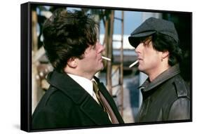 PARADISE ALLEY, 1978 directed by SYLVESTER STALLONE Armand Assante and Sylvester Stallone (photo)-null-Framed Stretched Canvas