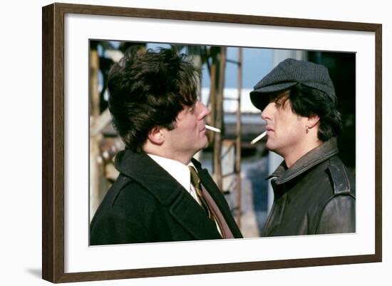 PARADISE ALLEY, 1978 directed by SYLVESTER STALLONE Armand Assante and Sylvester Stallone (photo)-null-Framed Photo
