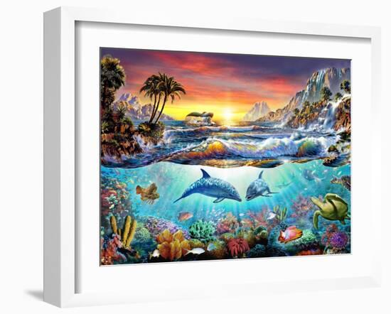 Paradise Bay-Adrian Chesterman-Framed Art Print