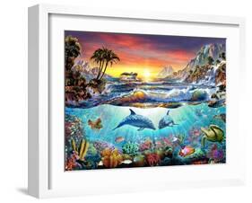 Paradise Bay-Adrian Chesterman-Framed Art Print