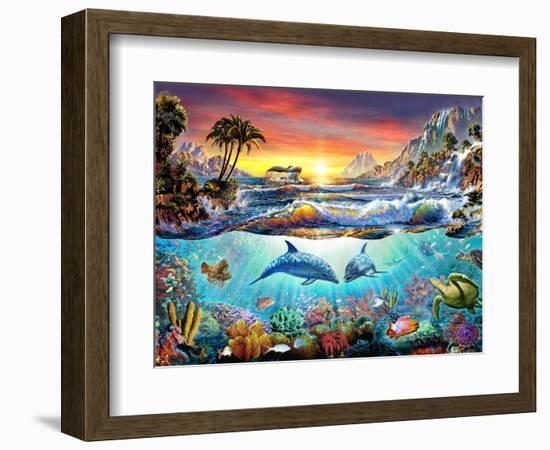 Paradise Bay-Adrian Chesterman-Framed Art Print