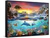 Paradise Bay-Adrian Chesterman-Framed Stretched Canvas