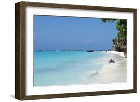 Paradise Beach at Zanzibar in Tanzania, Africa-ppart-Framed Photographic Print