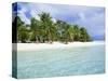 Paradise Beach, One Foot Island, Aitutaki, Cook Islands, South Pacific Islands-D H Webster-Stretched Canvas