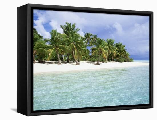 Paradise Beach, One Foot Island, Aitutaki, Cook Islands, South Pacific Islands-D H Webster-Framed Stretched Canvas