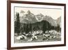 Paradise Camp, Rainier National Park-null-Framed Premium Giclee Print