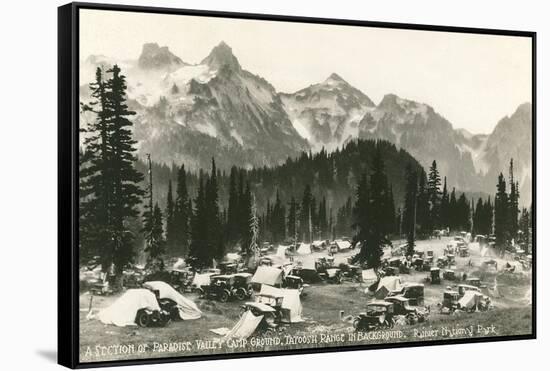Paradise Camp, Rainier National Park-null-Framed Stretched Canvas
