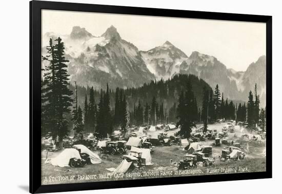 Paradise Camp, Rainier National Park-null-Framed Art Print