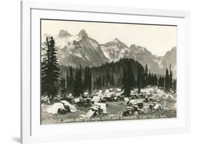 Paradise Camp, Rainier National Park-null-Framed Art Print