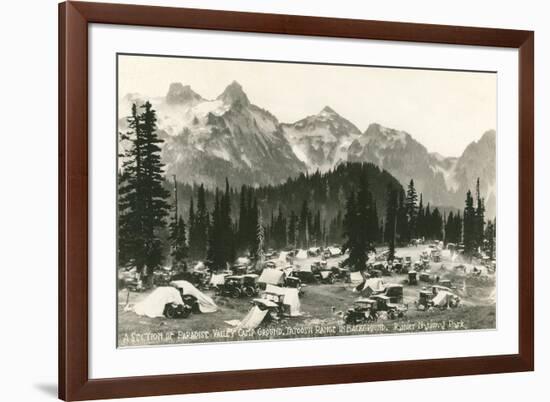 Paradise Camp, Rainier National Park-null-Framed Art Print