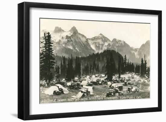 Paradise Camp, Rainier National Park-null-Framed Art Print