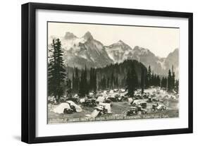 Paradise Camp, Rainier National Park-null-Framed Art Print