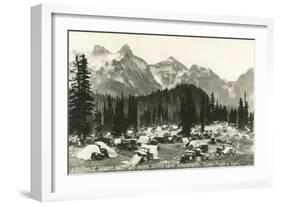 Paradise Camp, Rainier National Park-null-Framed Art Print